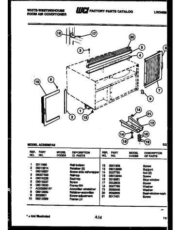 Cabinet and installation parts