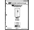 White-Westinghouse RS192GCD5 front cover diagram