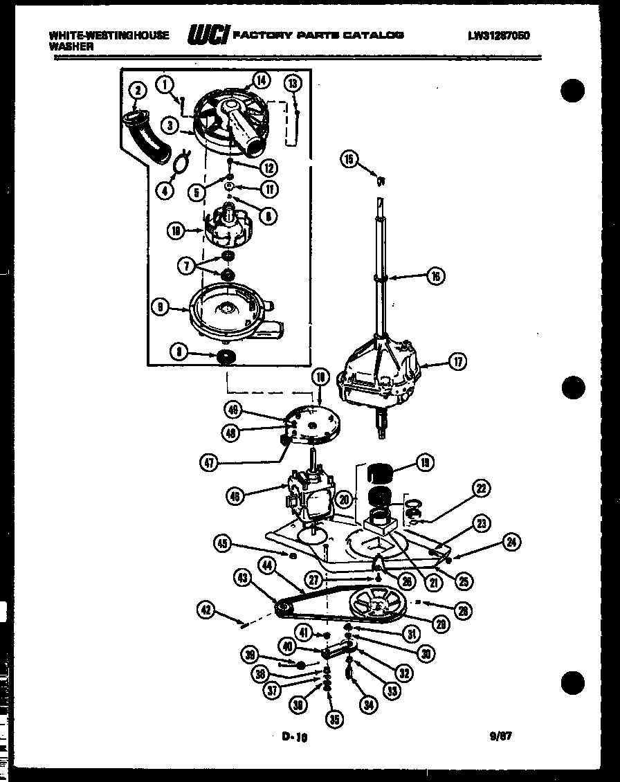 Motor, transmission and drive parts