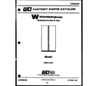 White-Westinghouse RS227LCW0 front cover diagram