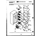 White-Westinghouse RS227LCV0 shelves and supports diagram