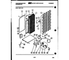 White-Westinghouse RS227LCD0 system and automatic defrost parts diagram