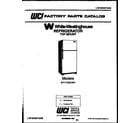 White-Westinghouse RT174ZCD1 cover diagram