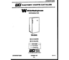 White-Westinghouse RC131GCH9 front cover diagram