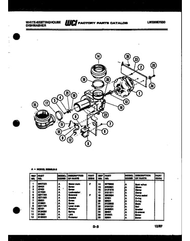 Motor pump parts