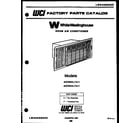 White-Westinghouse AC065L7A1 front cover diagram