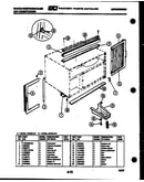 Cabinet and installation parts