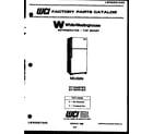White-Westinghouse RT164HLD0 cover diagram
