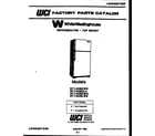 White-Westinghouse RT140GLW5 cover diagram