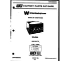 White-Westinghouse AC079K7B2 front cover diagram
