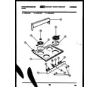 White-Westinghouse KF204KDW1 backguard and cooktop parts diagram