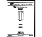 White-Westinghouse RS226GCW3 front cover diagram