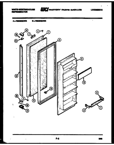 Freezer door parts