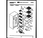 White-Westinghouse RS226GCD3 shelves and supports diagram