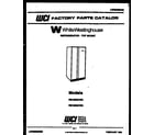 White-Westinghouse RS196GCF2 cover diagram