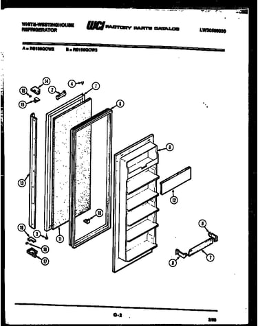 Freezer door parts