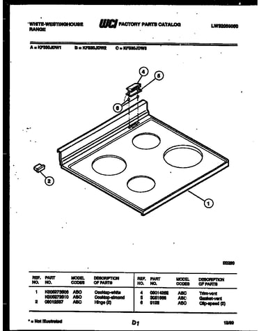Cooktop parts