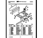 White-Westinghouse KF200GDW2 backguard and cooktop parts diagram