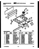 Backguard and cooktop parts