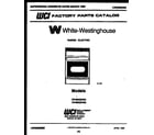 White-Westinghouse KF460GDH4 cover diagram