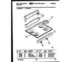 White-Westinghouse GF204KXW1 backguard and cooktop parts diagram