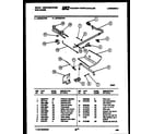 White-Westinghouse GF204KXW0 burner, manifold and gas control diagram
