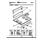 White-Westinghouse GF300KXW0 backguard and cooktop parts diagram