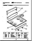 Backguard and cooktop parts