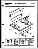 Backguard and cooktop parts