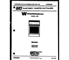 White-Westinghouse GF501KXD0 cover page diagram