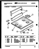 Backguard and cooktop parts