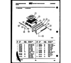 White-Westinghouse GF501KXD1 broiler drawer parts diagram