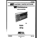 White-Westinghouse AC057L7A1 front cover diagram