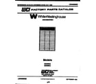 White-Westinghouse ED308K2 front cover diagram