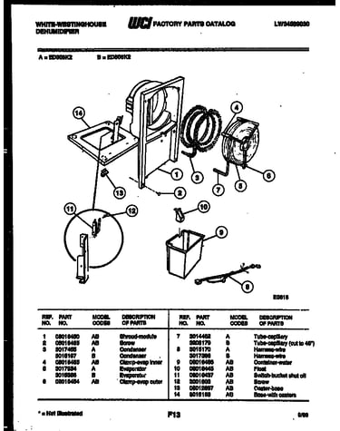 Water and condensing parts