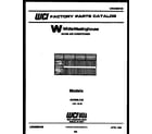White-Westinghouse AC064L7A2 front cover diagram