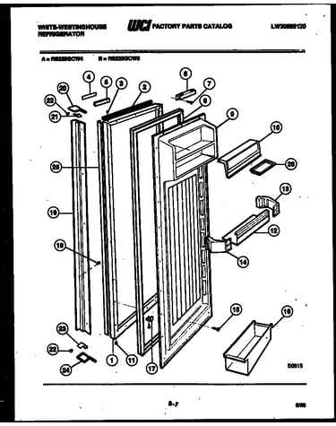 Refrigerator door parts