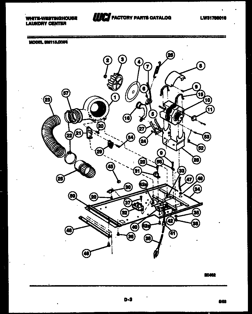 Dryer motor, blower and belt
