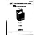 White-Westinghouse GF780KXW0 cover page diagram