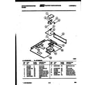 White-Westinghouse GF780KXD0 burner box parts diagram