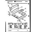 White-Westinghouse GF501HXD2 backguard and cooktop parts diagram