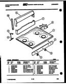 Backguard and cooktop parts