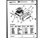 White-Westinghouse GF501HXW2 broiler drawer parts diagram