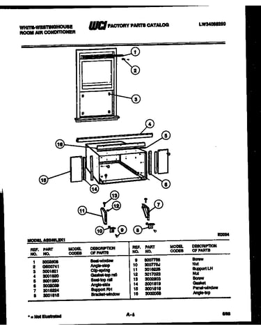 Cabinet and installation parts