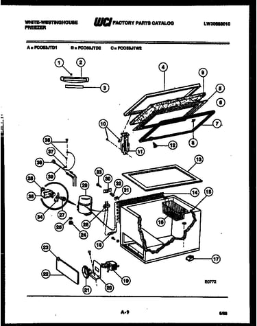 Chest freezer parts