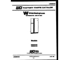 White-Westinghouse RT140LLD1 cover diagram