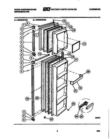 Freezer door parts