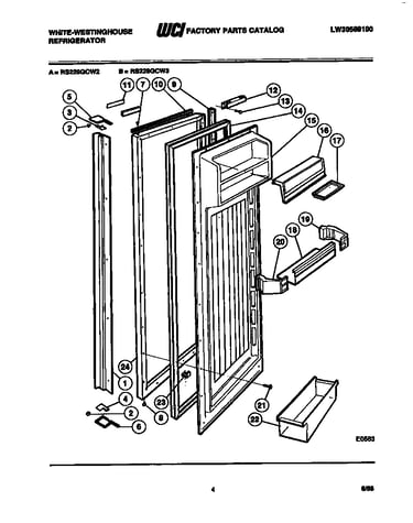 Refrigerator door parts