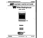 White-Westinghouse KF201KDW1 cover diagram