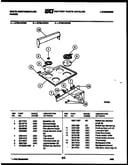 Backguard and cooktop parts